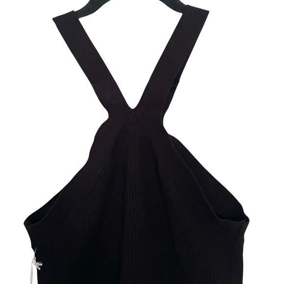 Worthington Black Ribbed Halter Top NWT Large - Picture 5 of 9